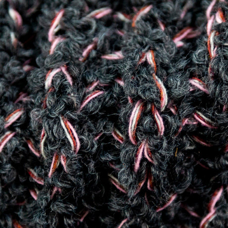 Italian Muted Navy, Pink and Maroon Chunky Wool Knit