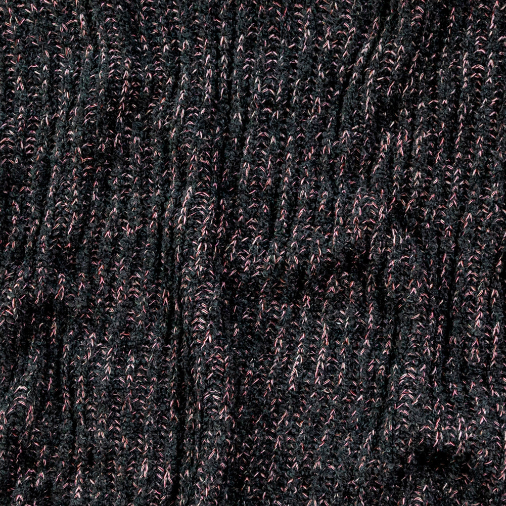 Italian Muted Navy, Pink and Maroon Chunky Wool Knit