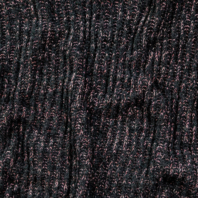 Italian Muted Navy, Pink and Maroon Chunky Wool Knit