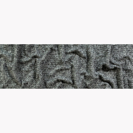 Italian Black and Gray Striped Chunky Wool Knit