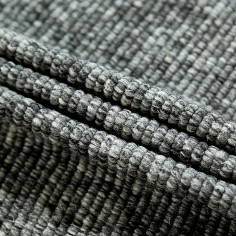 Italian Black and Gray Striped Chunky Wool Knit