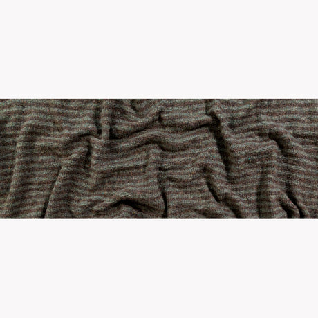 Italian Brown and Gray Striped Chunky Wool Knit