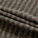 Italian Brown and Gray Striped Chunky Wool Knit