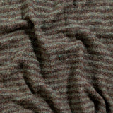 Italian Brown and Gray Striped Chunky Wool Knit