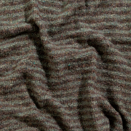 Italian Brown and Gray Striped Chunky Wool Knit