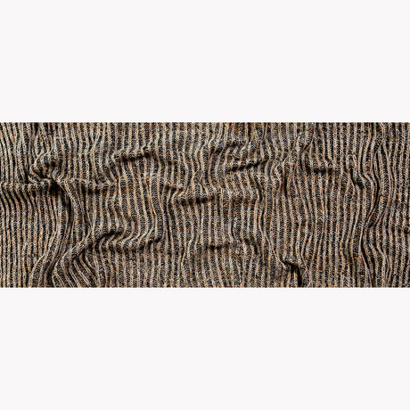 Italian Black, Orange and Gray Chunky Wool Knit