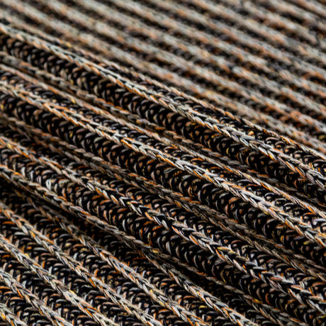 Italian Black, Orange and Gray Chunky Wool Knit