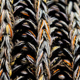 Italian Black, Orange and Gray Chunky Wool Knit