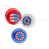 1 1/4" diam. Bulk 48 Pc. Red, White & Blue Mini Patriotic YoYo Assortment