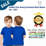RADYAN® Toddler Fine Jersey Crewneck Short Sleeve Tee - 3321