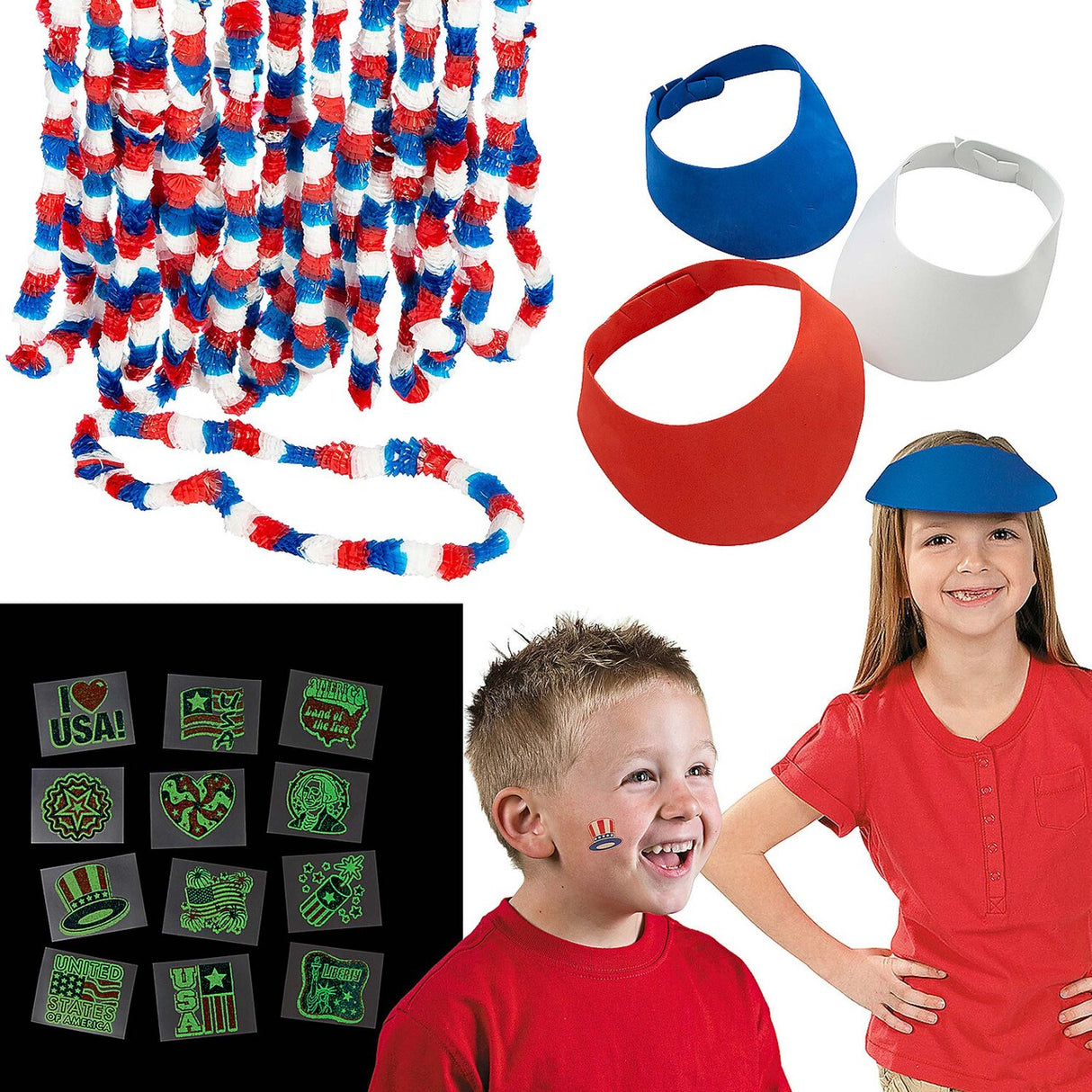 Value Patriotic Parade Wearables Kit 96 Pieces