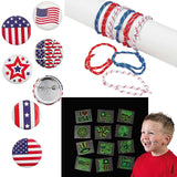 Bulk 168 Pieces Value Patriotic Jewelry & Wearables Kit