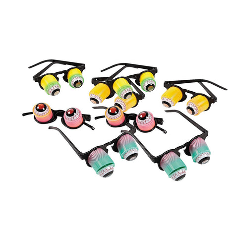Kids Hanging Rainbow Goo-Goo Eyeglasses – Set of 12