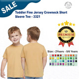 RADYAN® Toddler Fine Jersey Crewneck Short Sleeve Tee - 3321