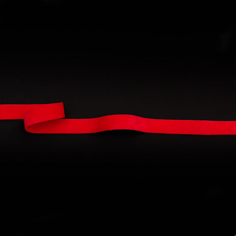 Italian Red Double Faced Brushed Velvet - 0.625"