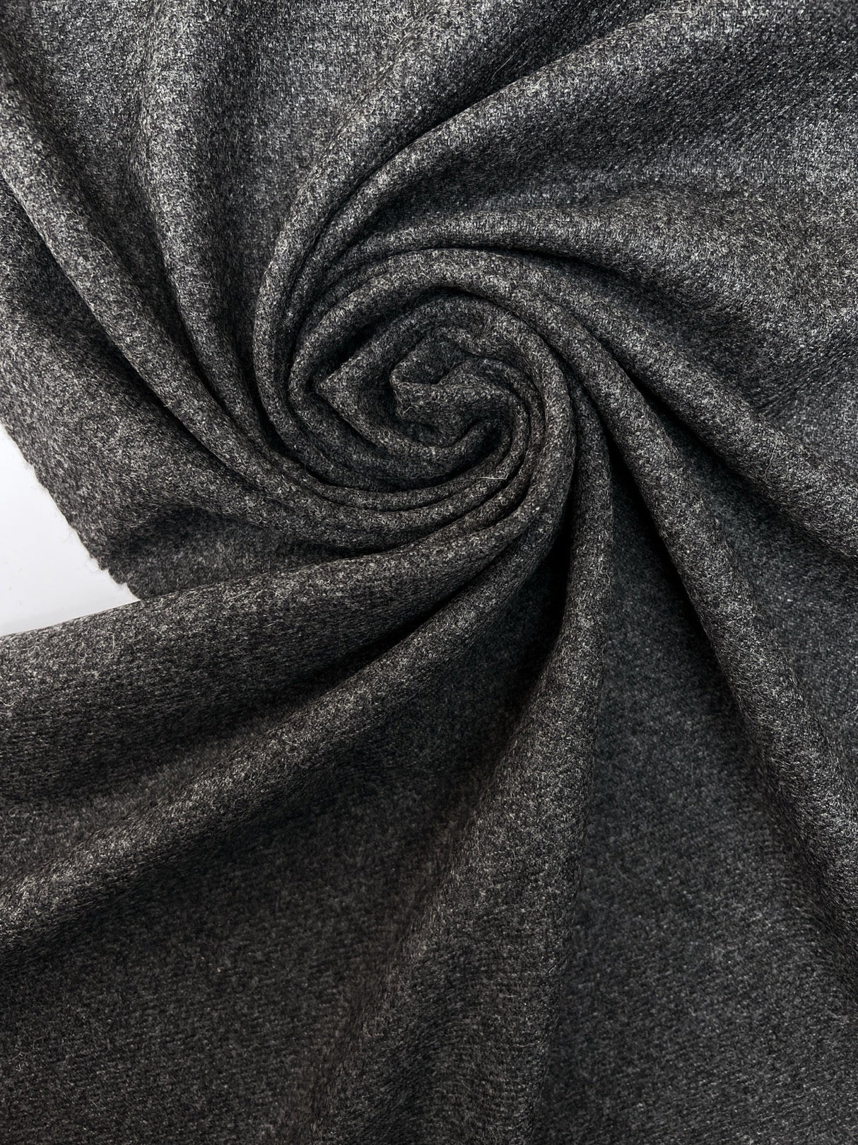 Wool Tweed Fabric Melange Gray
