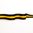 Italian Black and Yellow Striped Velvet Ribbon - 1.5"