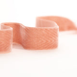 Italian Dusty Rose Chevron Velvet Ribbon - 0.875"