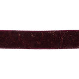 Italian Wine and Gold Glitter Velvet Ribbon - 0.625"