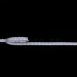 Italian White and Navy Striped Bias Piping Cord with Lip - 0.375"