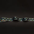 Italian Navy Floral Jacquard Ribbon - 0.625"