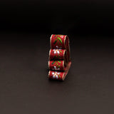 Italian Red Floral Jacquard Ribbon - 0.375"