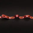 Italian Red Floral Jacquard Ribbon - 0.375"