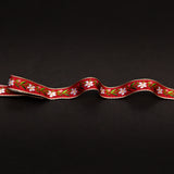 Italian Red Floral Jacquard Ribbon - 0.375"