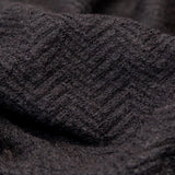 Black Chevron Chunky Wool Knit
