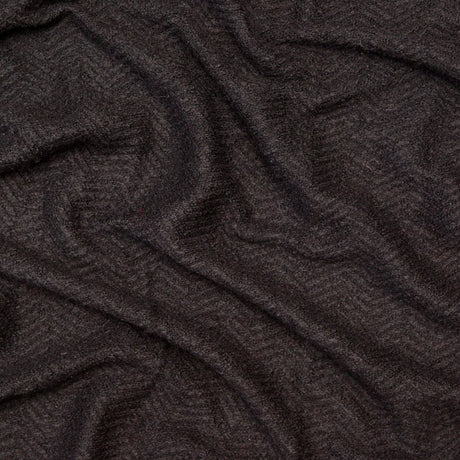 Black Chevron Chunky Wool Knit