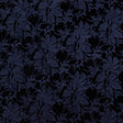 Floral Bonded Wool Knit and Velour - Navy and Black