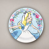 8 Count Alice in Wonderland Pastel Floral Paper Dinner Plates 9" Birthday Party Plates