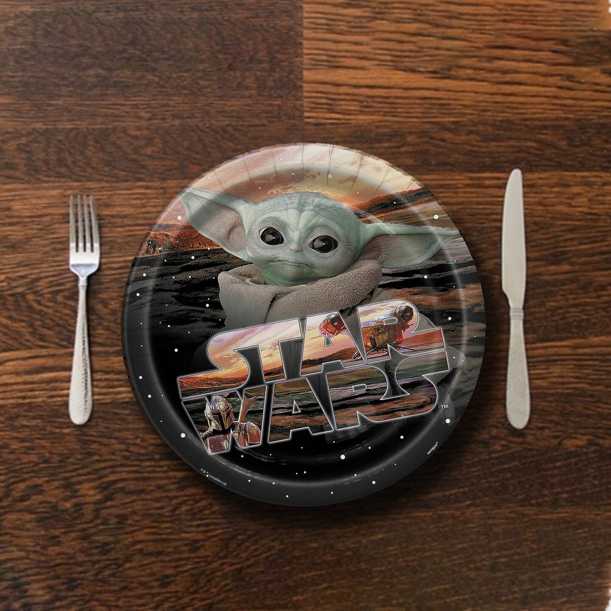 8 Count Star Wars The Mandalorian Grogu Paper Dinner Plates 9" The Child Party Supplies