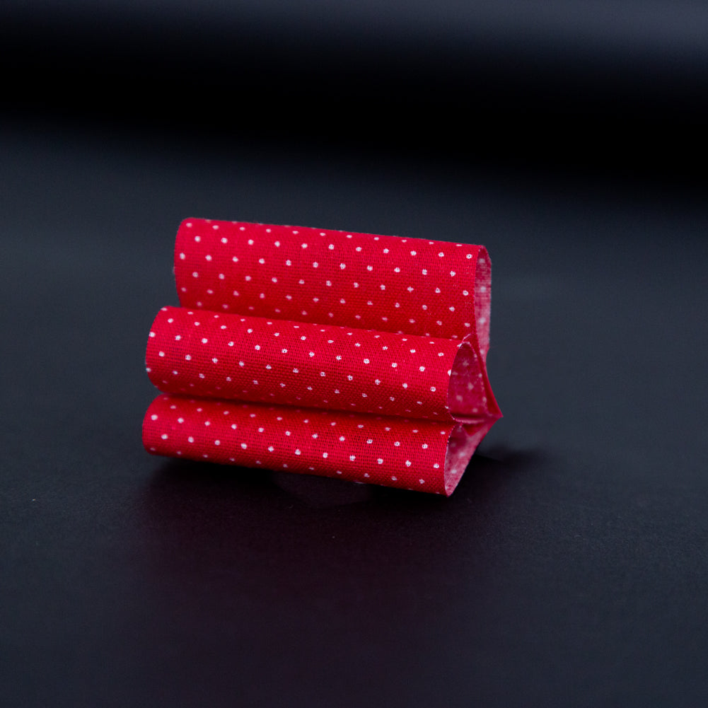 Red and White Polka Dotted Ribbon - 1.875"