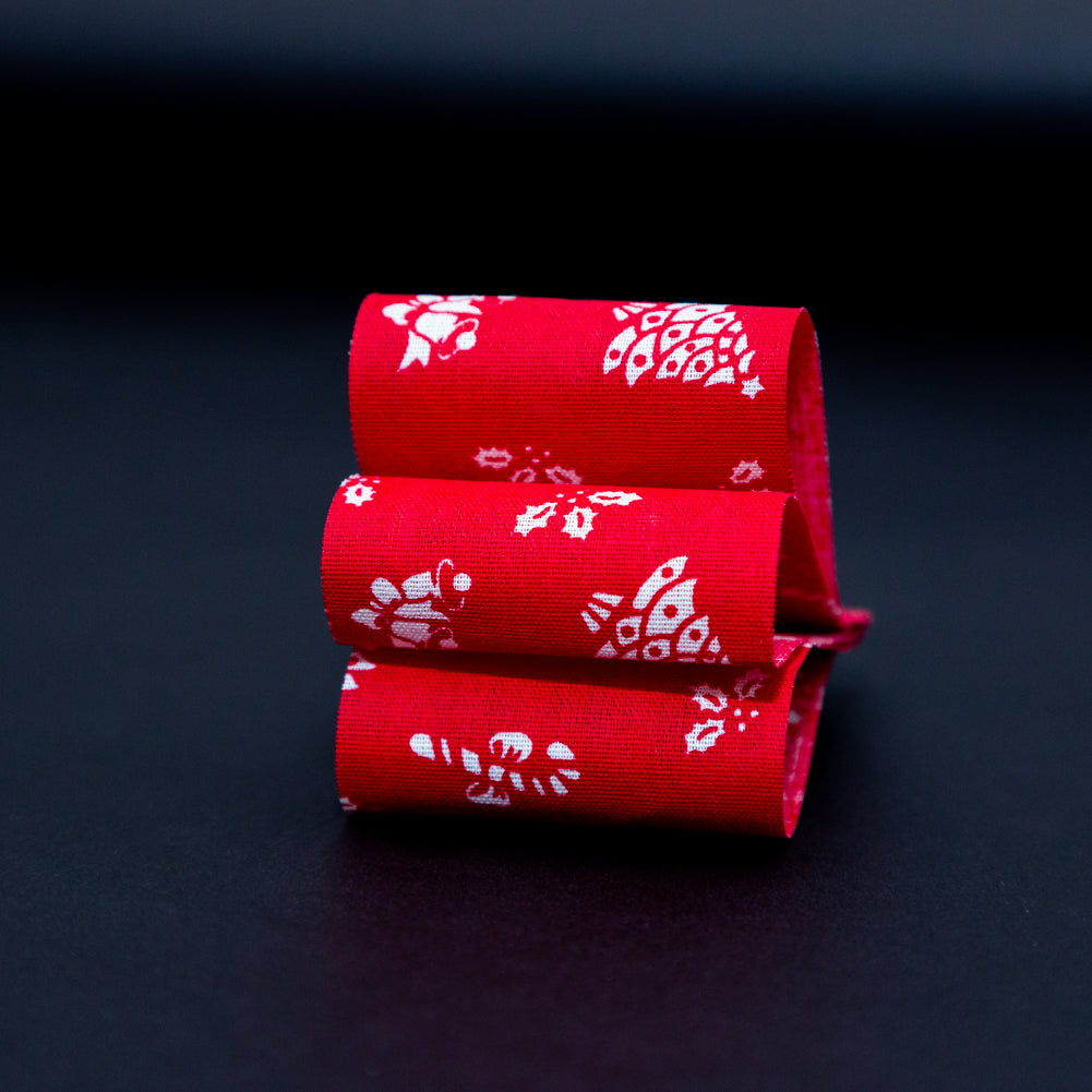 Red and White Christmas Ribbon - 1.875"