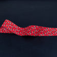 Red, Green and White Floral Christmas Ribbon - 1.875"