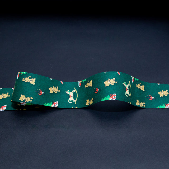 Green Christmas Toys Ribbon - 1.875"