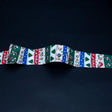 Red, Green and Blue Striped Christmas Ribbon - 1.875"