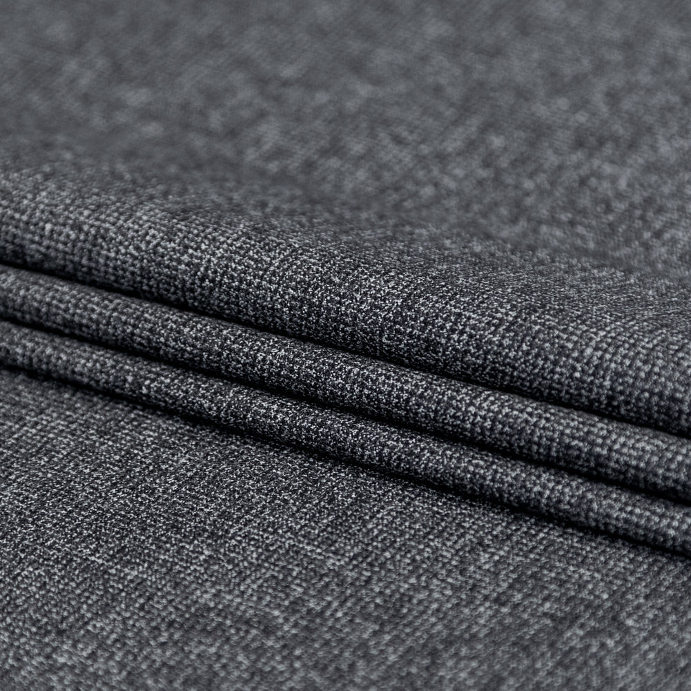 Stretch Wool Suiting - Heathered Peat Gray