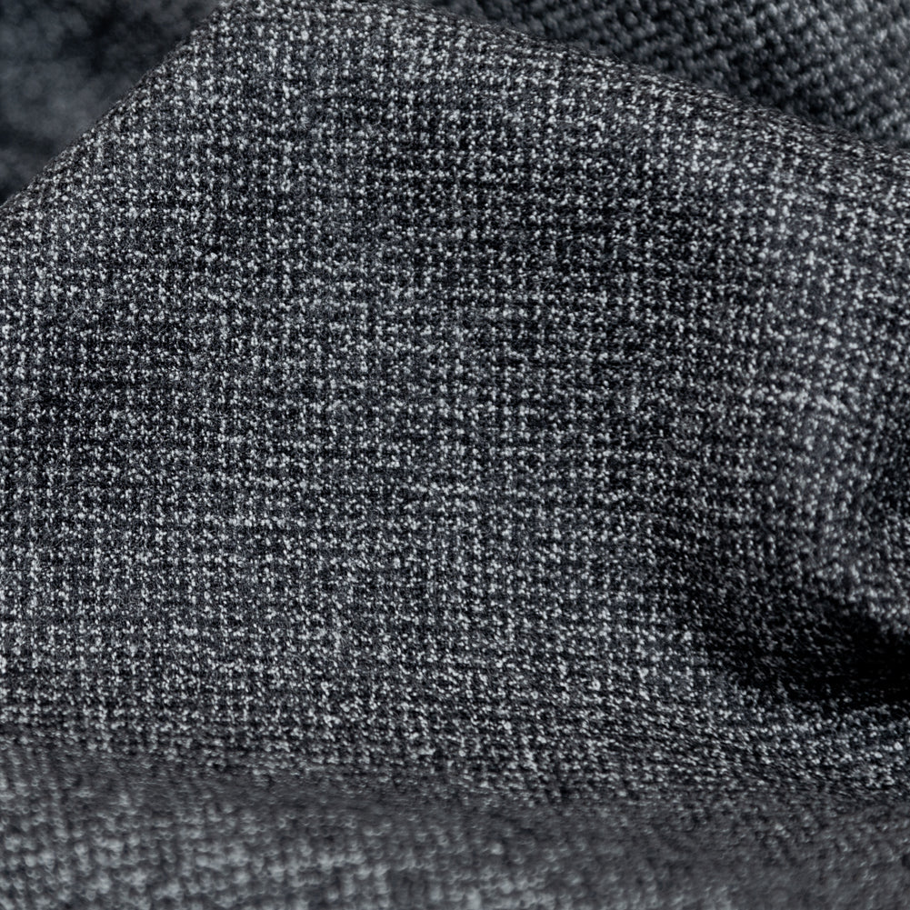Stretch Wool Suiting - Heathered Peat Gray