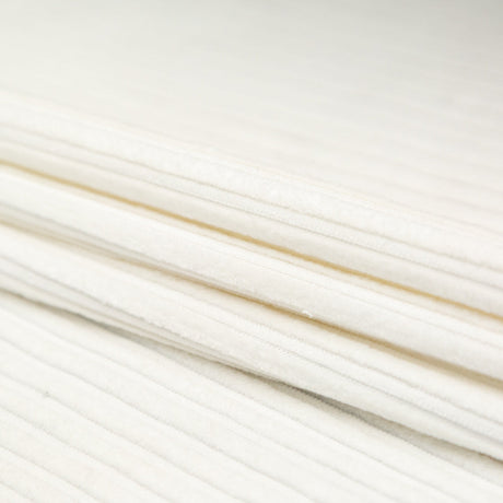 White Striped Pile Rayon Velvet