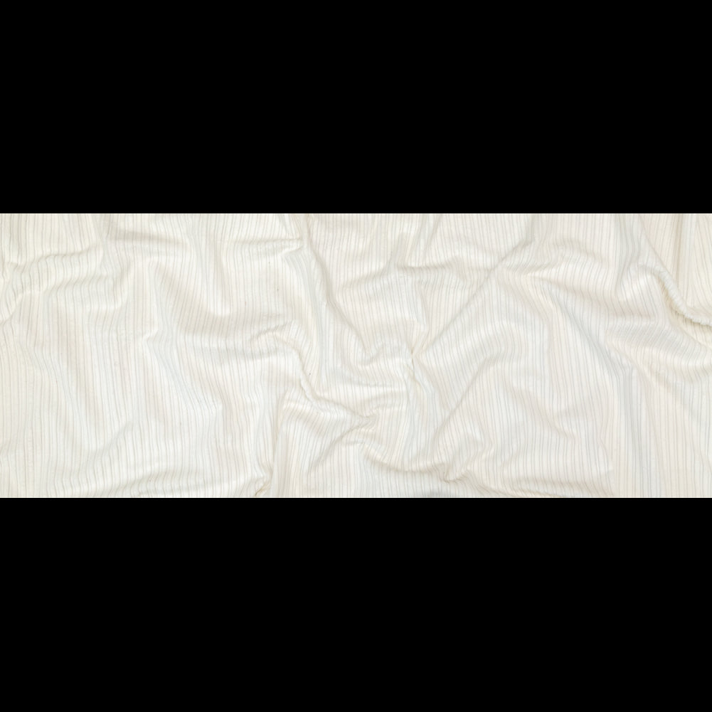White Striped Pile Rayon Velvet