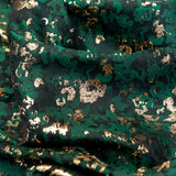 Forest Green and Metallic Gold Abstract Jacquard