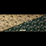 Forest Green and Metallic Gold Abstract Jacquard