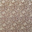 Beige and Metallic Bronze Floral Polyester Jacquard