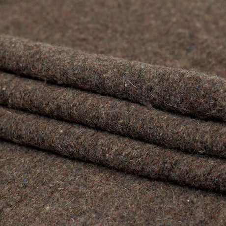 Muted Brown Heathered and Speckled Fuzzy Wool Knit