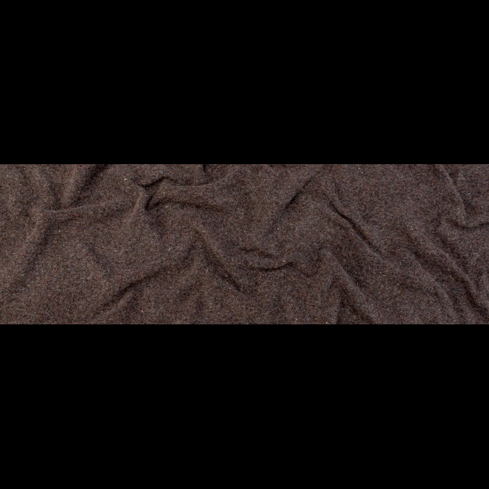 Muted Brown Heathered and Speckled Fuzzy Wool Knit