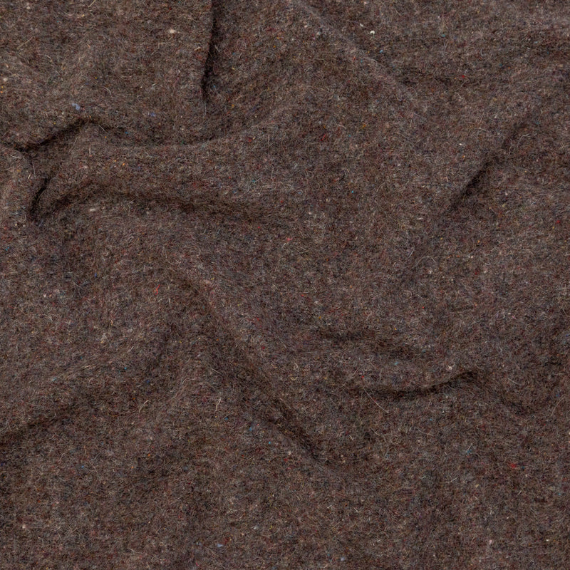 Muted Brown Heathered and Speckled Fuzzy Wool Knit