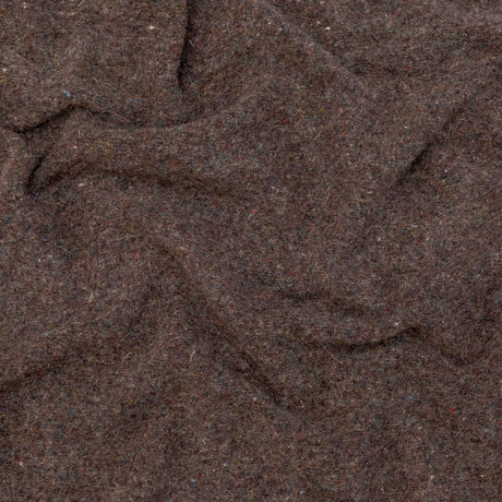 Muted Brown Heathered and Speckled Fuzzy Wool Knit