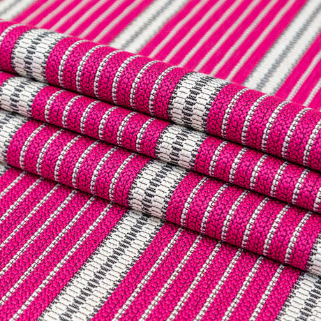 Raspberry Sorbet Striped Tweed